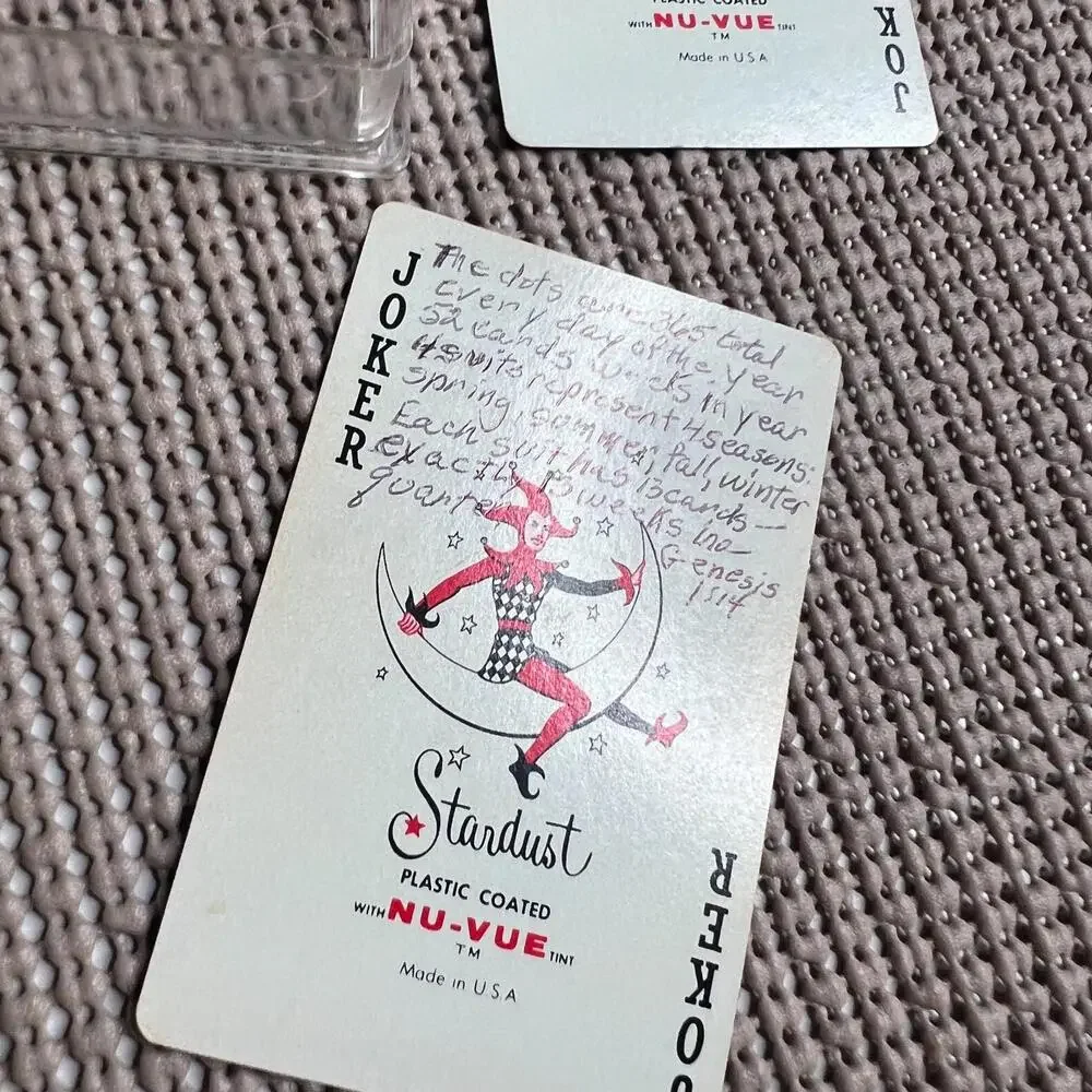 Vintage Stardust NU-VUE Playing Cards‎ Beach Shells Design Plastic Coated USA